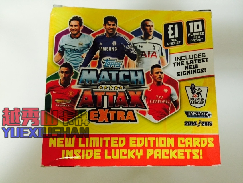 【断货】Topps英超追加Match Attax Extra1415赛季散包(10卡)