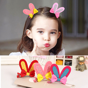 Know Richie children''s hair accessories baby hair clip hairpin girls cute velvet rabbit ears hair accessories stereo clip