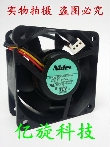 Nidec 6025 24v 0.18a 6CM/厘米 变频器 工控风扇 D06T-24SS1 03A