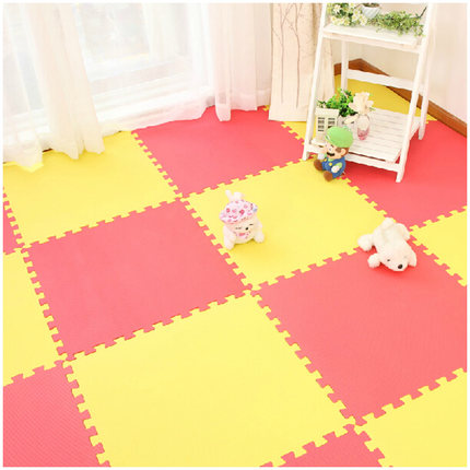 环保泡沫拼接地垫宝宝爬行垫加厚防滑防摔儿童爬爬垫子60*60*2cm