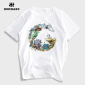 红韩动漫精灵龙天空之城千与千寻卡通猫BF男女款 T恤 日系文艺短袖