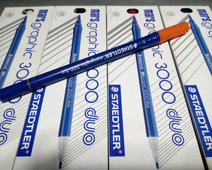 点纱画纱笔 修色补色笔 德国STAEDTLER施德楼3000duo服装 面料布料