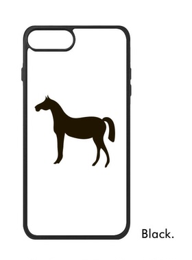 适用于iPhone黑色马动物剪影Xr手机壳max保护套678plus硅胶11
