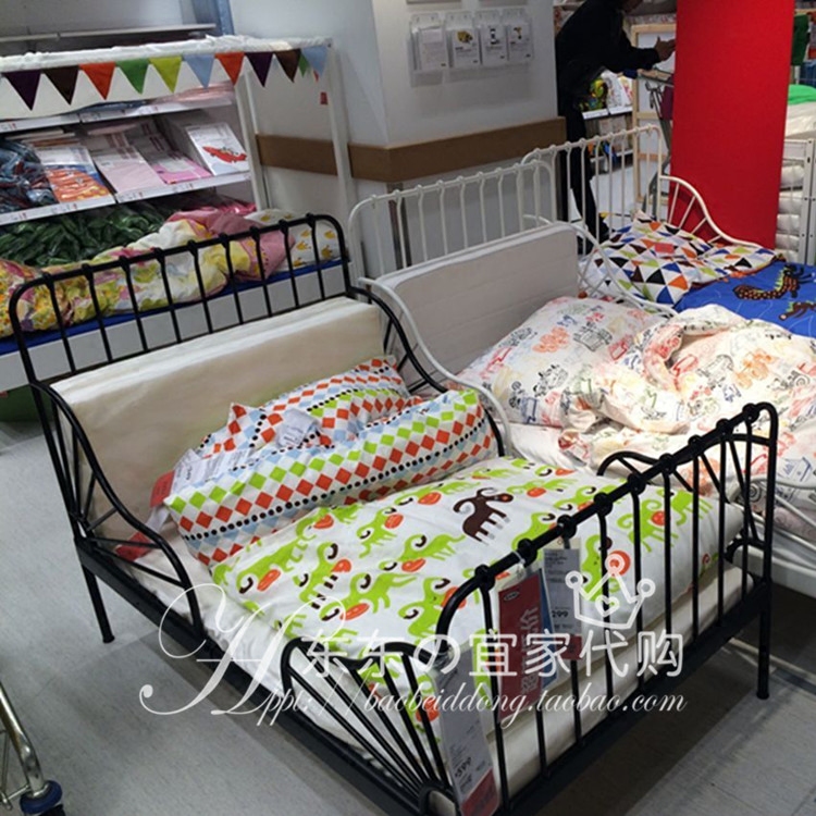 宜家国内代购ikea米隆 儿童床加长床框架带床板 3色