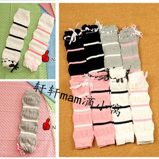 女童春秋松口真丝带袜套网眼透气护膝套爬行袜套空调防护膝袜套