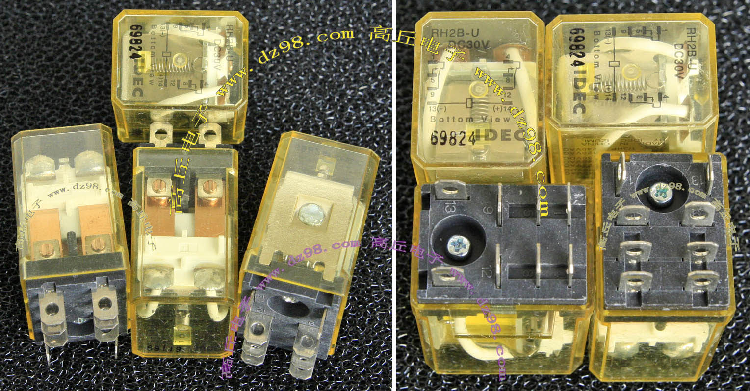 IDEC 和泉 RH2B-U DC30V 24V-40V 2组常开常闭 继电器 原装库存 - 实物图