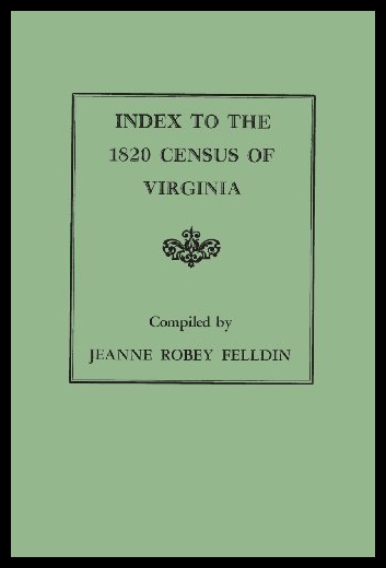 【预售】Index to the 1820 Census of Virginia