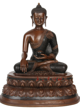 纯铜摆件尼泊尔密宗三宝佛