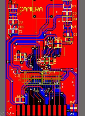OV9650摄像头原理图pcb OV9650 OV3640 OV2460兼容pcb OV9650