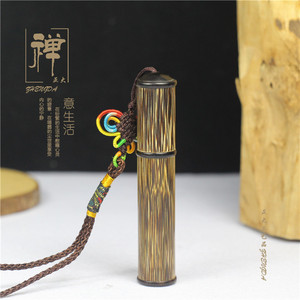 正大复古竹木工艺品金丝竹牙签筒 香粉筒 烟丝筒沉檀香筒香管定制