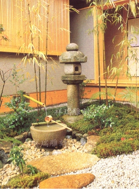 户外鱼缸摆件日式庭院