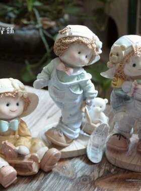 样品美式乡村风古董儿童节摆件