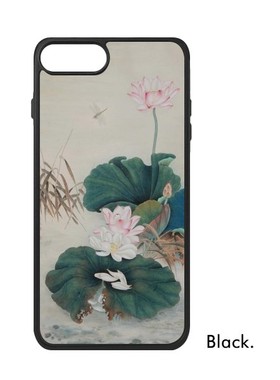 适用于iPhone花绿色荷叶蜻蜓芦苇Xr手机壳max保护套678plus硅胶11