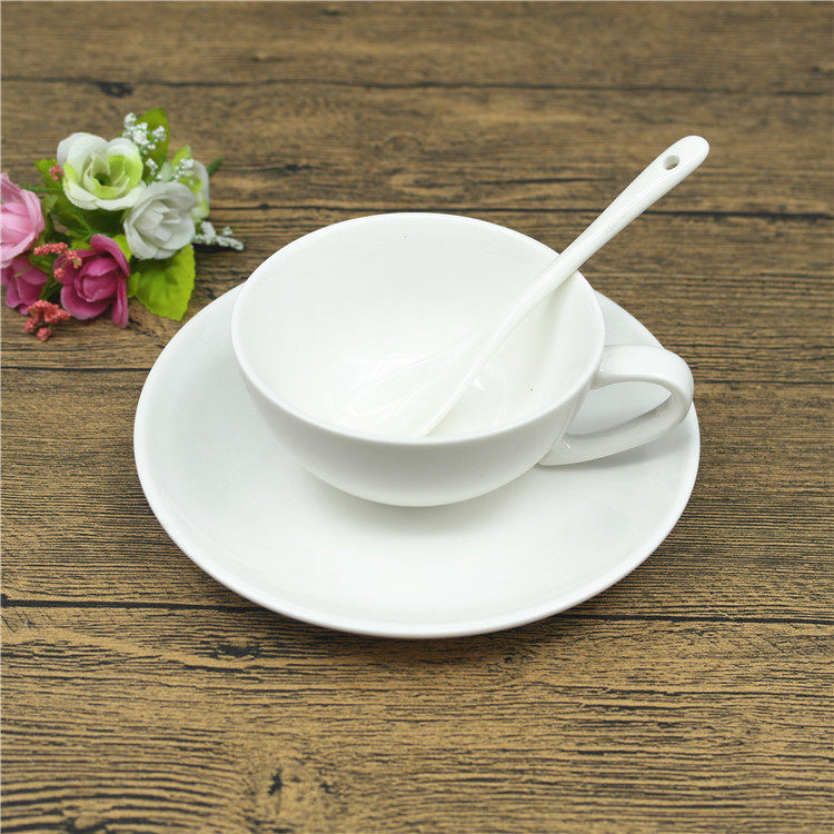 陶瓷咖啡杯碟装欧式纯白色杯子简约下午茶杯勺水杯餐厅配套餐具|msdalam kategori pinggan mangkuk, kopi, cawan kopi - dari Buy2taobao.com untuk memberikan perkhidmatan ejen Taobao profesional membeli