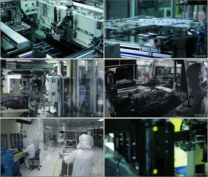 电视液晶显示屏生产电子产业高清实拍视频素材
