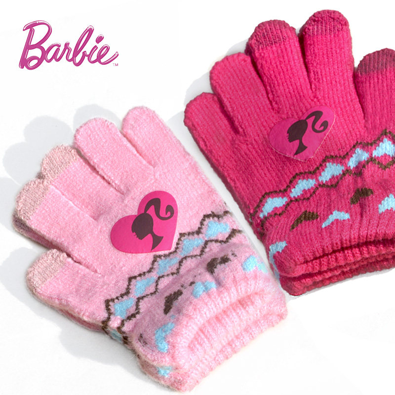 Gants pour fille BARBIE en acrylique - Ref 2149757 Image 1