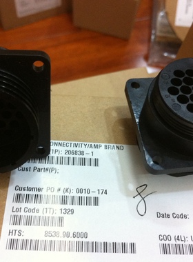 206838-1 泰科/安普 TE/AMP 原装正品连接器 接插件 现货期货