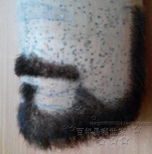 自然黑络腮胡子 中等密度款 短款络腮胡子 化妆造型假胡须