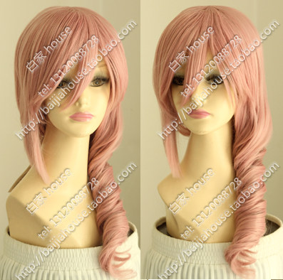 特价 裂天电紫/FF13/最终幻想13/雷霆/Lightning/动漫cosplay假发