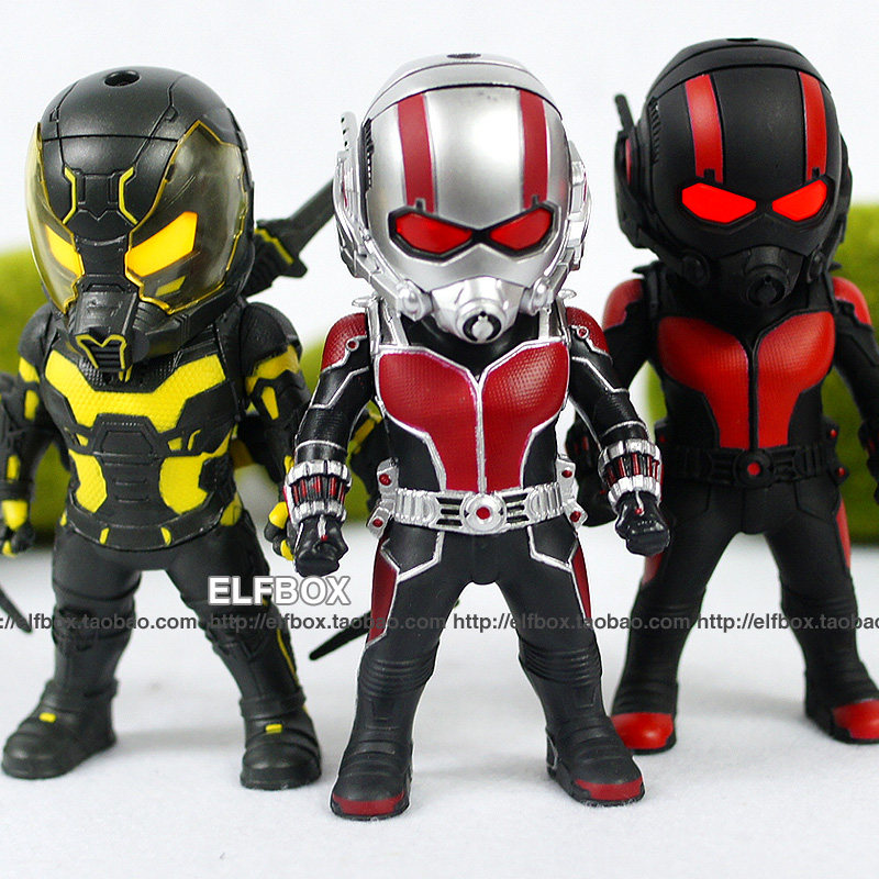 包邮q版复仇者联盟蚁人发光盒装手办车载摆件