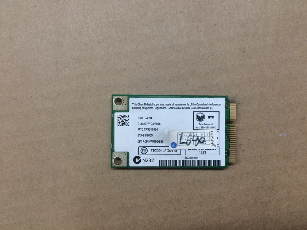 拆机拆机 神舟 F420T F640T F340T F300T   wifi/无线网卡INTEL！