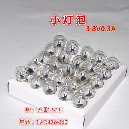 物理实验 科学实验器材 电学电路 优质小灯泡小电珠3.8v0.3A