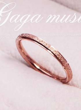 包邮超细喷沙精致韩国钛钢戒指