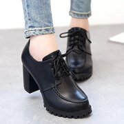 2015 New England winters laced thick with small vintage pointy heel platform shoes women''''s shoes shoes wave