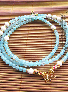 蓝玉髓其他款式毛衣项链可定制