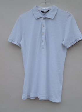 EtamHomme品牌M/L清仓 夏男士白色全棉polo翻领短袖T恤5124
