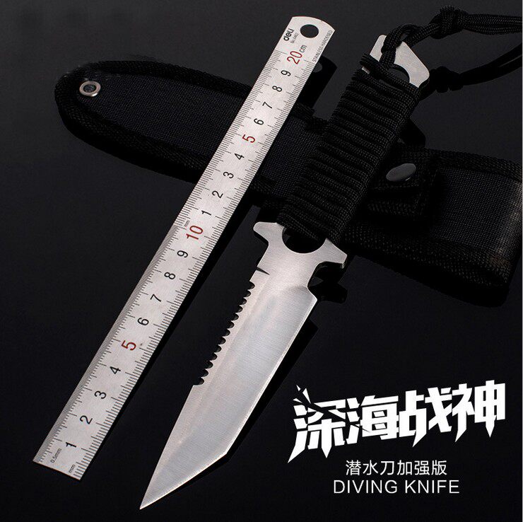 开刃小直刀美国绑腿户外瑞士刀具
