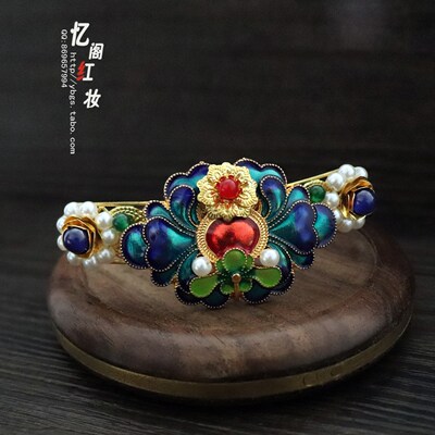 顶冠手工莲花顶宝冠清宫发饰顶冠