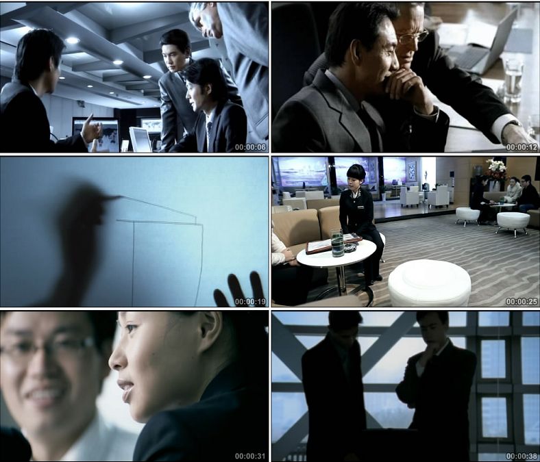 白领客服工作办公室办公敲键盘开会讨论会谈中国高清实拍视频素材