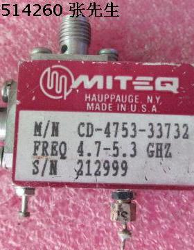 MITEQ CD-4753-33732 4.7-5.3GHz 20dB 射频双向耦合器 带检波器