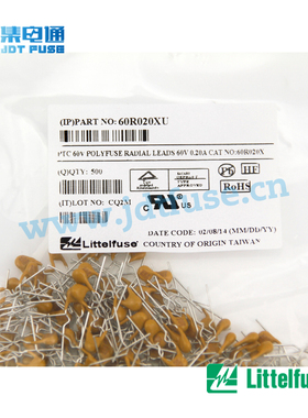 Littelfuse美国力特保险丝60R020插件自恢复保险丝60V 200MA