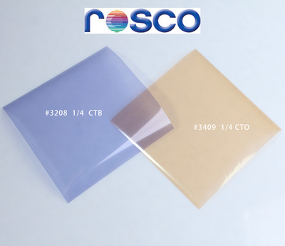 ROSCO 订制色片纸色温片 24*24CM #3208 CTB 1/4  #3409CTO 1/4