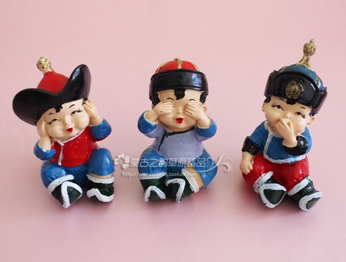 蒙古不看不说摆件内蒙特色工艺品