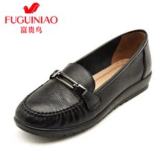 Fuguiniao shoes have non-slip shoes women's soft sole leather mother comfortable flat shoes older women shoes