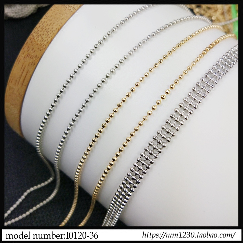 1.5MM 구리 구슬 1 행 3 행 합금 체인 뜨거운 판매 의류 액세서리 의류 칼라 EPAULETTE 수제 술 제품