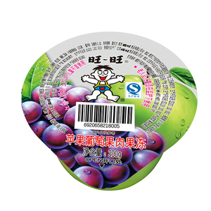 旺旺 果肉果冻 200g 苹果葡萄 糖果零食 水果Q布丁