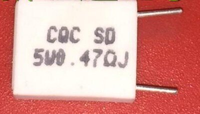 BPR56 5瓦0.47R 0.47欧 0R47J 5W0.47RJ 无感陶瓷水泥电阻立式2脚