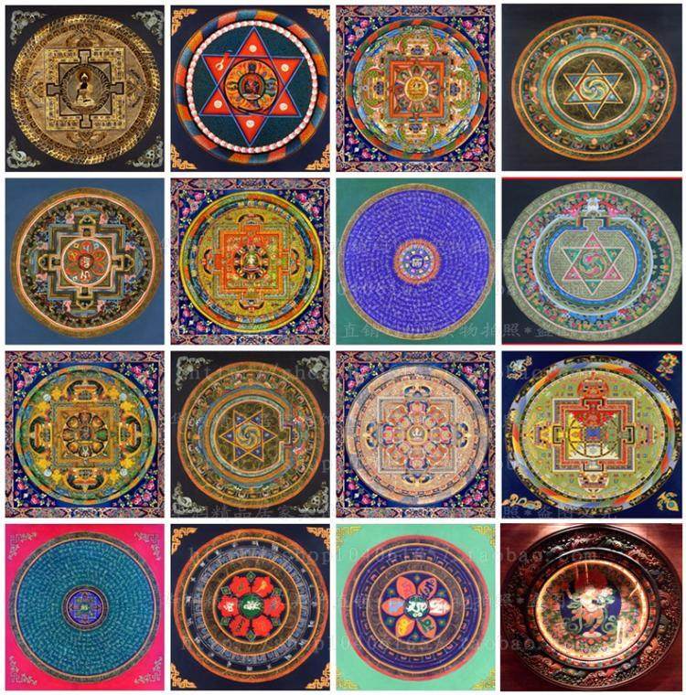 华润新款微喷墙画现代中式玄关吉祥八卦坛城唐卡挂壁客厅装饰画芯,家居饰品,现代装饰画,淘宝优惠券,粉丝福利购,淘宝优惠卷