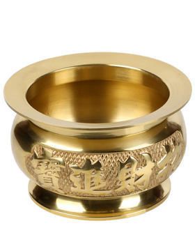 室内纯铜双耳香炉供财神