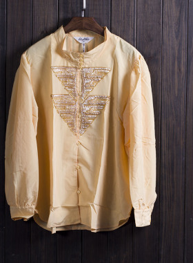 肥款 大码   手工 钉珠 女衬衫，42.44.46码有