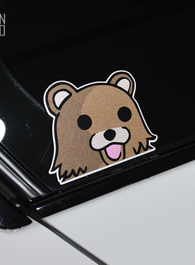 TUTU圖圖車貼 JDM Drooling Pedo小熊 汽车玻璃装饰反光贴纸贴花