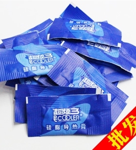 超频3小袋装硅脂导热膏 1元2包 CPU显卡散热硅脂 散热硅胶 白色