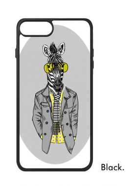 适用于iPhone黄色镜框斑马灰色潮Xr手机壳max保护套678plus硅胶11