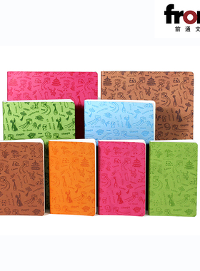 Front前通记事本D21系列彩色创意厚本可爱中国风学生笔记本软抄本