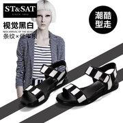 St&Sat/on Saturday and summer horse hair colour matching low comfort shoes Sandals SS52118772
