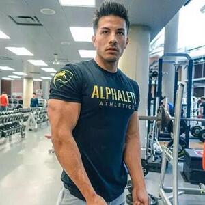 ALPHALETE狼王品牌肌肉男夏季运动健身t恤塑型弹力紧身短袖兄弟